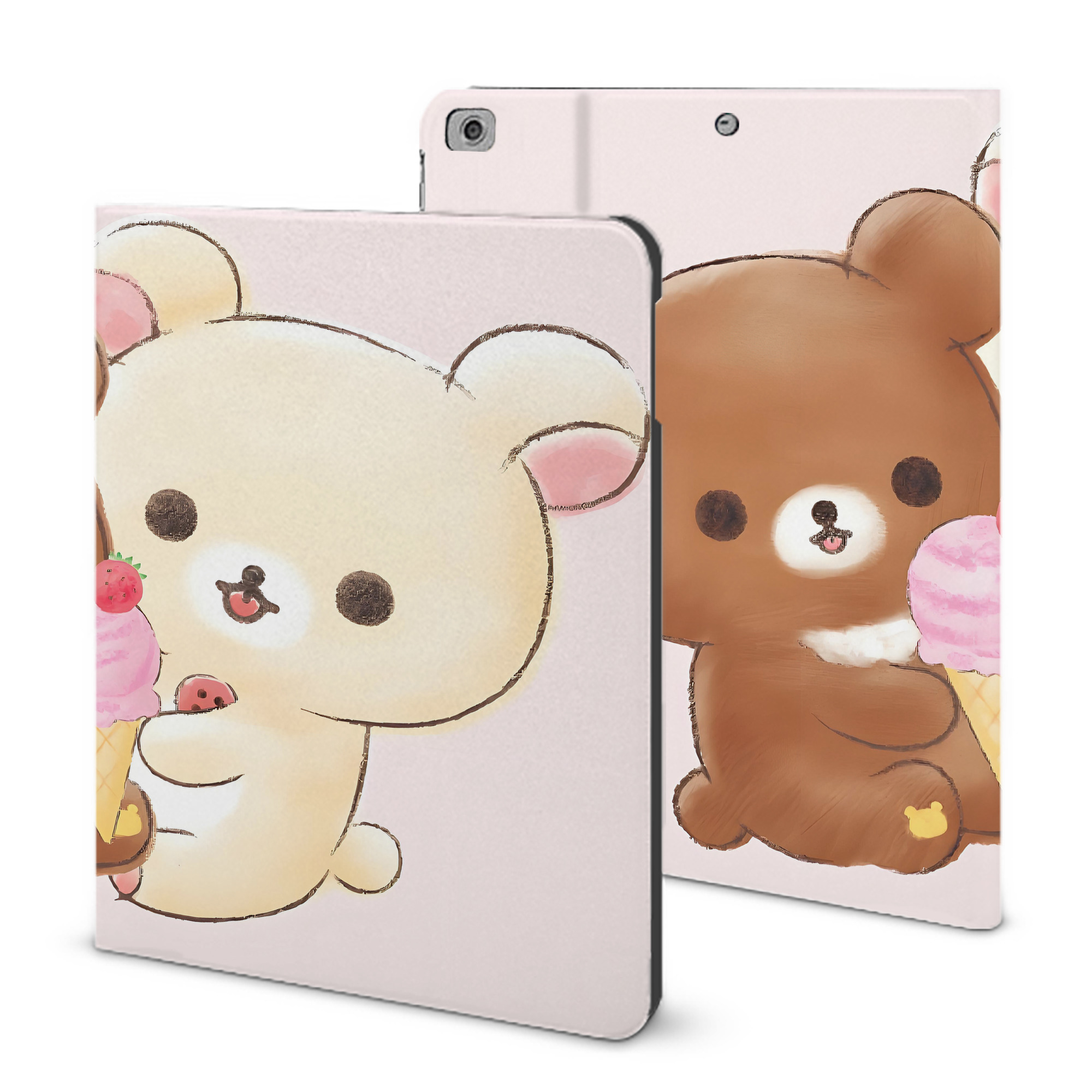 （画像用） リラックマ リラックマ キイロイトリ Rilakkuma Korilakkuma Kiiroitori IPad ケース ブック型 PUレザー TPU 耐衝撃 軽量 薄型 ペン収納なし 全面保護 IPad 各モデル対応